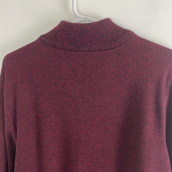 Robert Graham Burgundy Cotton 1/4”-Zip Pullover - Picture 9 of 10